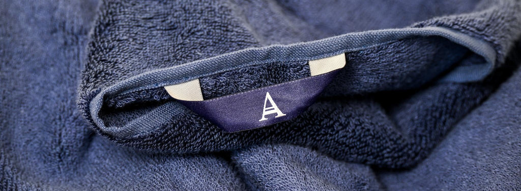 sustainable bath towel in midnight blue